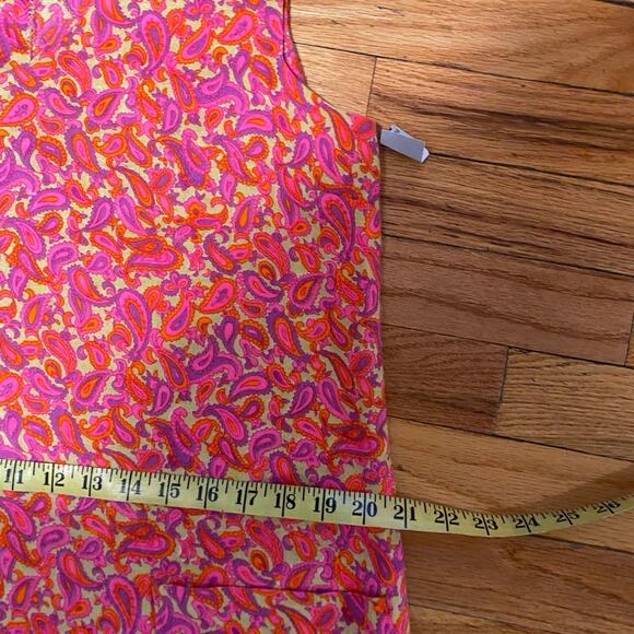 VINTAGE tank shift dress in HAWAII handsewn 70's paisley pink orange purple XL - Picture 3 of 10